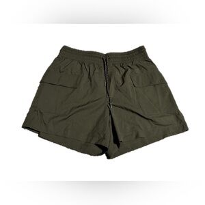 Old Navy Active Running Army Green Color High Rise Shorts